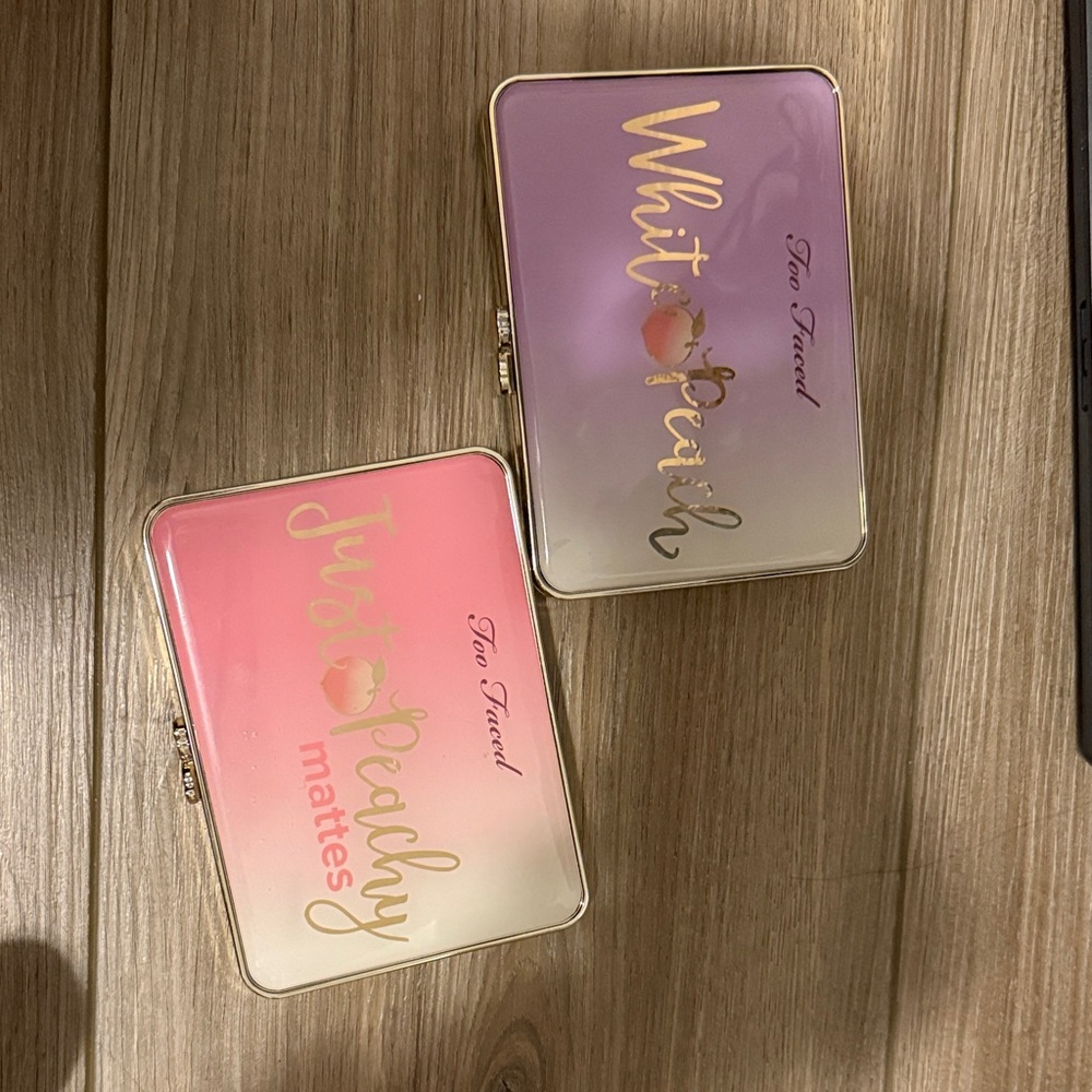 Too Faced Just Peachy Mattes and White Peach Palettes